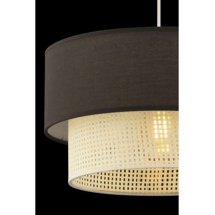 ECHO riippuvalaisin vaijerilla 1xE27/60W/230V, ruskea/kerma