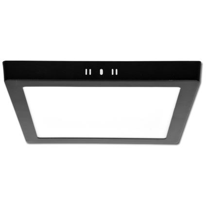 LED Kattovalaisin RAFA LED/18W/230V 3000/4000/6000K 22x22 cm musta