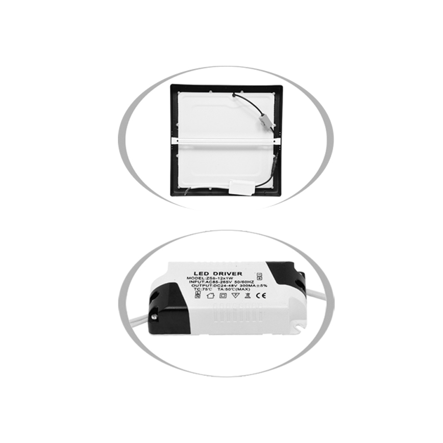 LED Kattovalaisin RAFA LED/18W/230V 3000/4000/6000K 22x22 cm musta