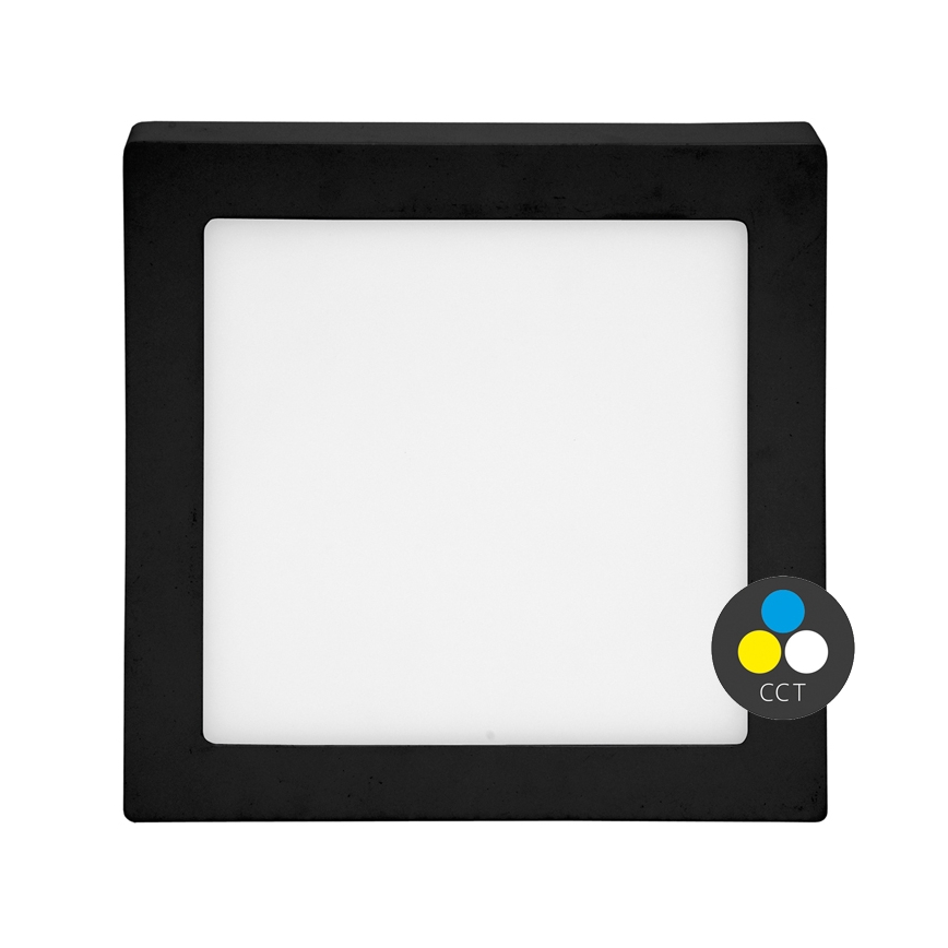 LED Kattovalaisin RAFA LED/25W/230V 3000/4000/6000K 30x30 cm musta