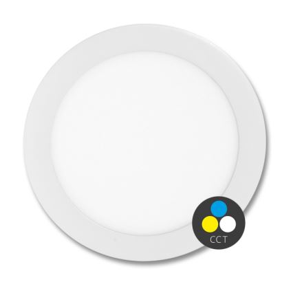 LED Kylpyhuoneen upotettava valo LADA LED/18W/230V 3000/4000/6000K halkaisija 22 cm IP44 valkoinen