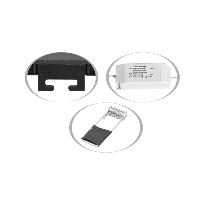 LED Kylpyhuoneen upotettava valo RAFA LED/18W/230V 3000/4000/6000K 22x22 cm IP44 valkoinen