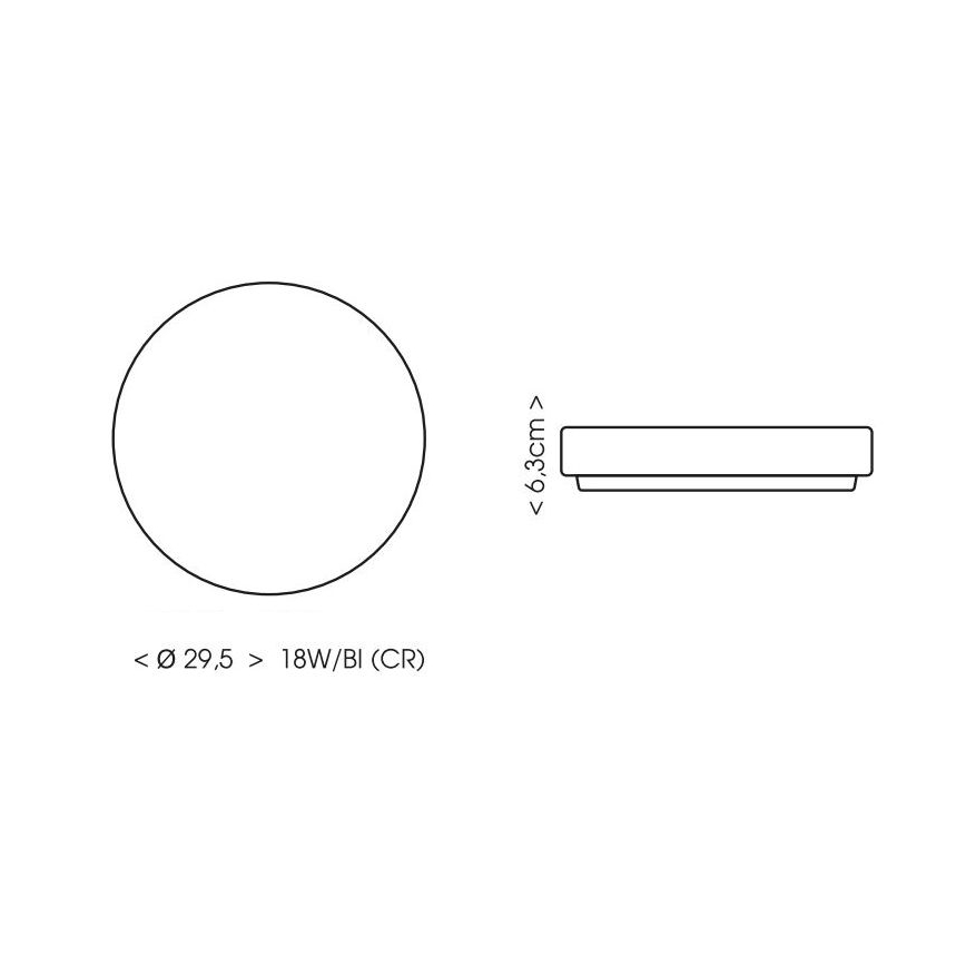 LED-kattovalaisin kylpyhuoneeseen LIRA LED/18W/230V 4000K halkaisija 29,5 cm IP44 valkoinen