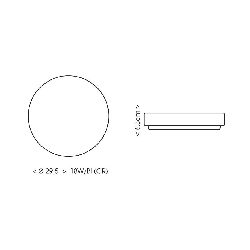 LED-kattovalaisin kylpyhuoneeseen LIRA LED/18W/230V 4000K halkaisija 29,5 cm IP44 musta