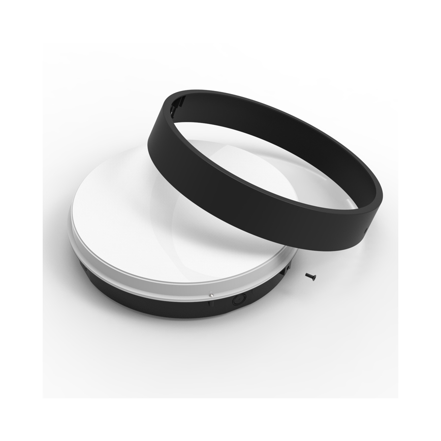 LED-ulkokattovalaisin anturilla MARTIN LED/25W/230V 3000/4000K halkaisija 35 cm IP65 musta