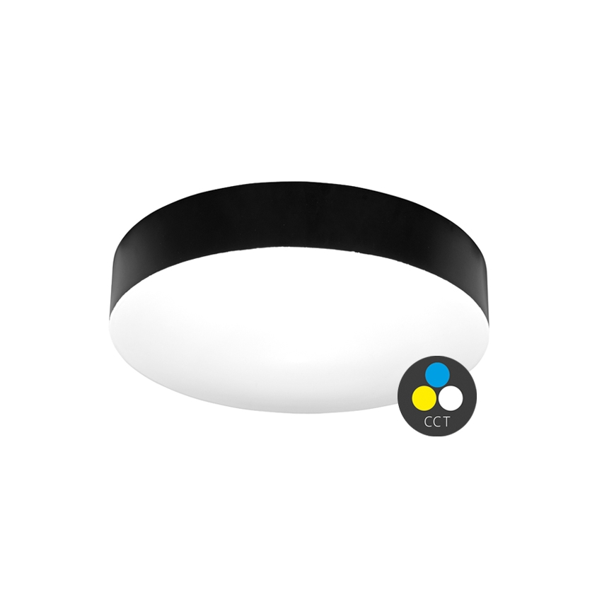 LED-kattovalaisin kylpyhuoneeseen MAKARON LED/24W/230V 3000/4000/6000K halkaisija 30 cm IP44 musta