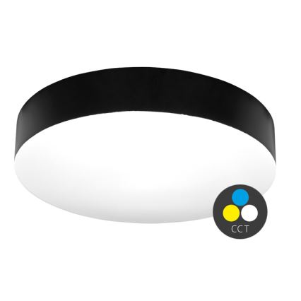 LED-kattovalaisin kylpyhuoneeseen MAKARON LED/50W/230V 3000/4000/6000K halkaisija 50 cm IP44 musta