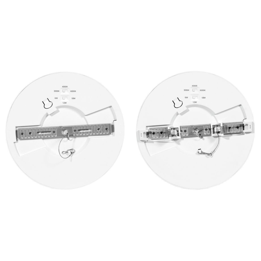 Himmennettänä LED-paneeli LEXA LED/6/12/18W/230V 3000/4000/6000K halkaisija 22,5 cm valkoinen