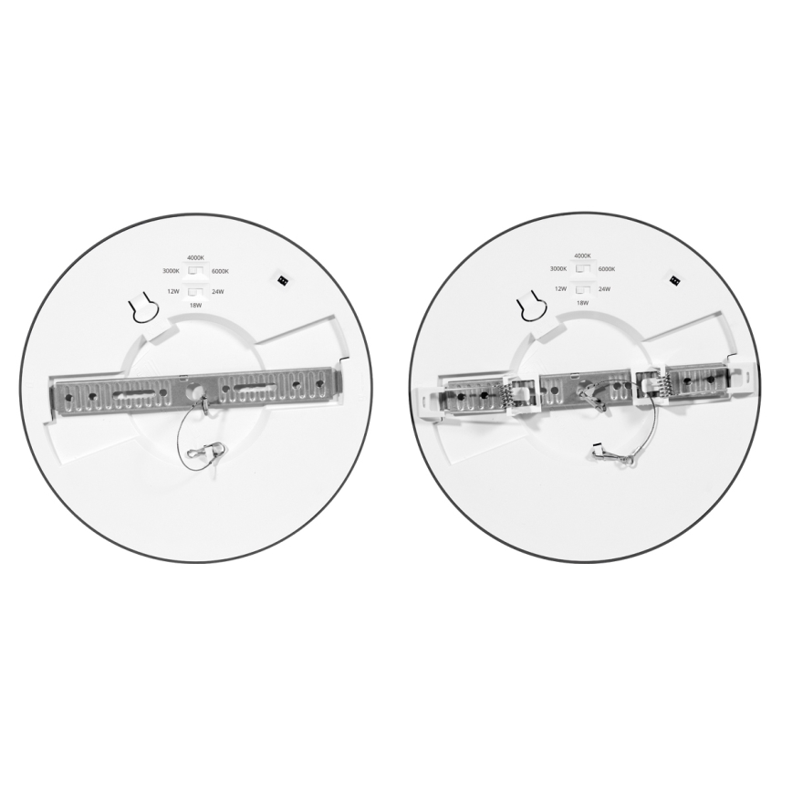 Himmennettävä riippuva LED-kattovalaisin anturilla LEXA LED/12/18/24W/230V 3000/4000/6000K halkaisija 30 cm musta