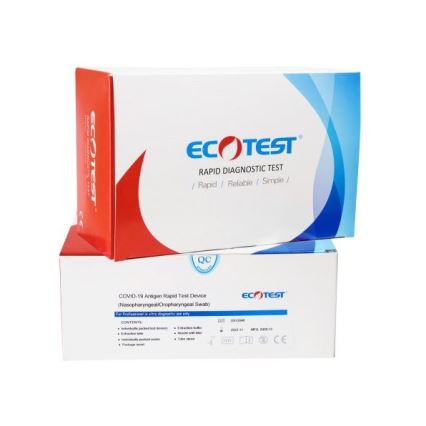 ECOTEST RAPID - Antigeenin pikatesti COVID-19, pakkaus 20kpl