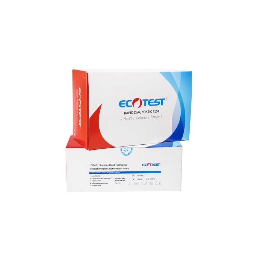ECOTEST RAPID - Antigeenin pikatesti COVID-19, pakkaus 20kpl