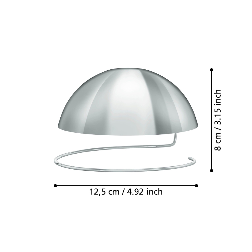 Eglo 11908 -  Koristeellinen pallomainen kanta lampulle G125 kiiltävä kromi
