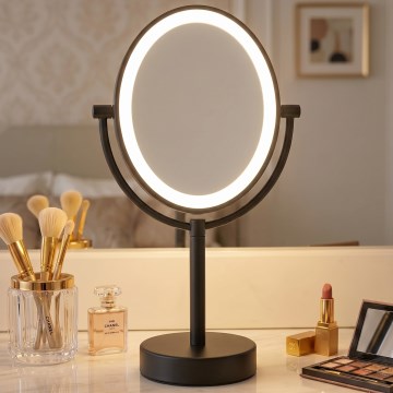 Eglo 201599 - Meikkipeili LED-valaistuksella LED/4W/4xAA IP65 musta