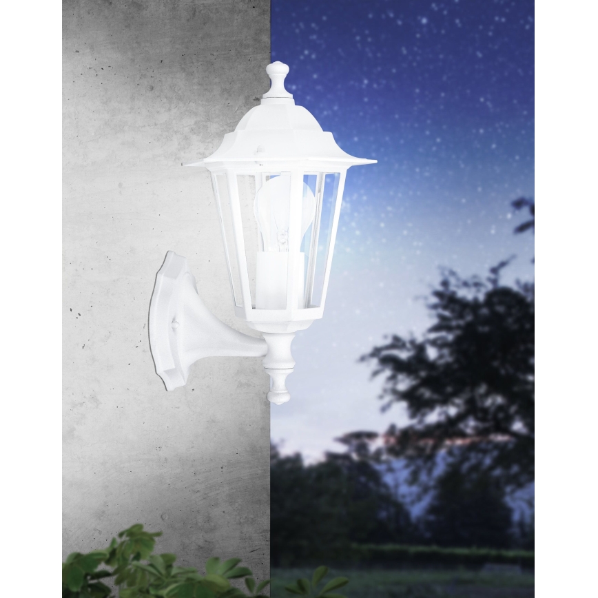 EGLO 22463 - Ulkoseinävalaisin LATERNA 5 1xE27/60W valkoinen