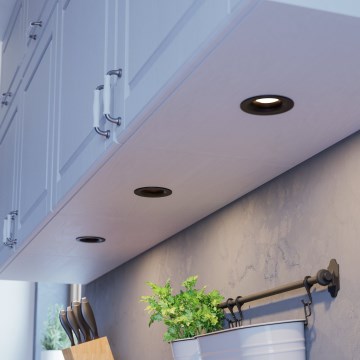 Eglo - 3 kpl himmennettäviä upotettavia LED-alasvaloja LED/4,8W/230V, halkaisija 8,8 cm, musta
