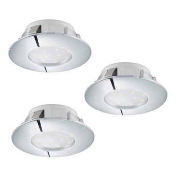 Eglo - 3 kpl PINEDA upotettavat alasvalot LED/6W/230V