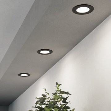 Eglo - 3 kpl setti upotettavia LED-alasvaloja LED/3,7W/230V 2700/4000/6500K halkaisija 8,8 cm musta