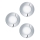 Eglo - 3 kpl uppoasennettavia LED-kylpyhuonevalaisimia FUEVA LED/2,8W/230V IP44, kiiltävä kromi, halkaisija 8,5 cm