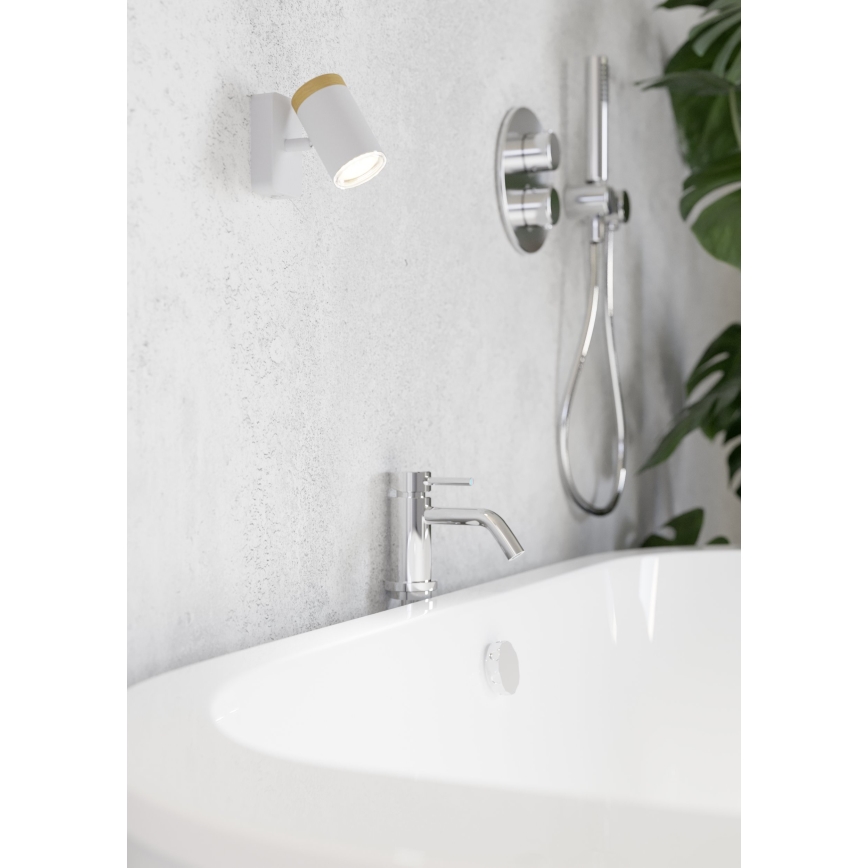 Eglo - Kylpyhuoneen seinäspotti 1xGU10/3W/230V IP44 valkoinen/beige