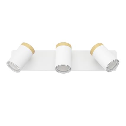 Eglo - Kylpyhuoneen kohdevalaisin 3xGU10/3W/230V IP44 valkoinen/beige