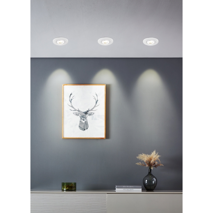Eglo - 10 kpl LED-upotettava alasvalaisin LED/4,9W/230V 2700/4000/6500K Ø 9 cm valkoinen