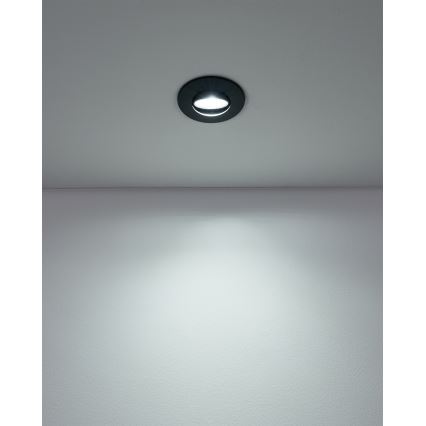 Eglo - Setti 7xLED upotettava alasvalaisin LED/4,9W/230V 2700/4000/6500K Ø 9 cm musta