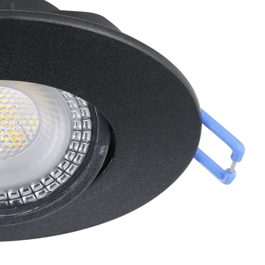 Eglo - Setti 7xLED upotettava alasvalaisin LED/4,9W/230V 2700/4000/6500K Ø 9 cm musta