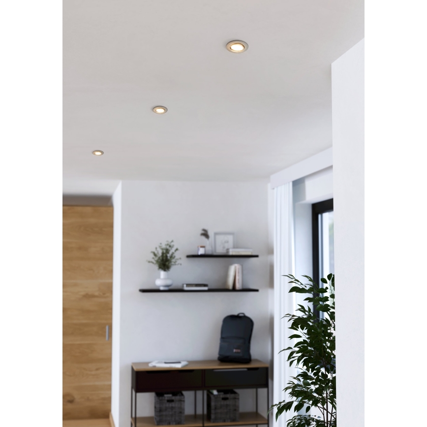 Eglo - 3 kpl LED-uppovalaisin LED/4,9W/230V 2700/4000/6500K halkaisija 9 cm mattakromi