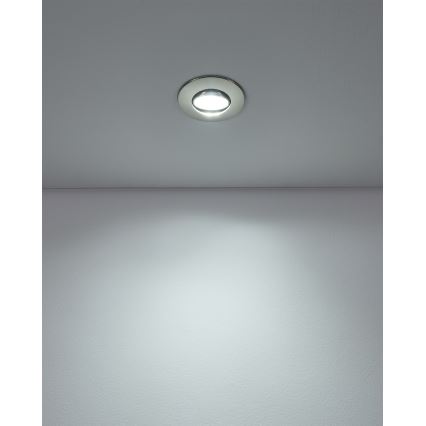 Eglo - Setti 5 kpl LED-upotettavaa alasvaloa, 4,9 W/230 V, 2700/4000/6500 K, Ø 9 cm, mattakromi