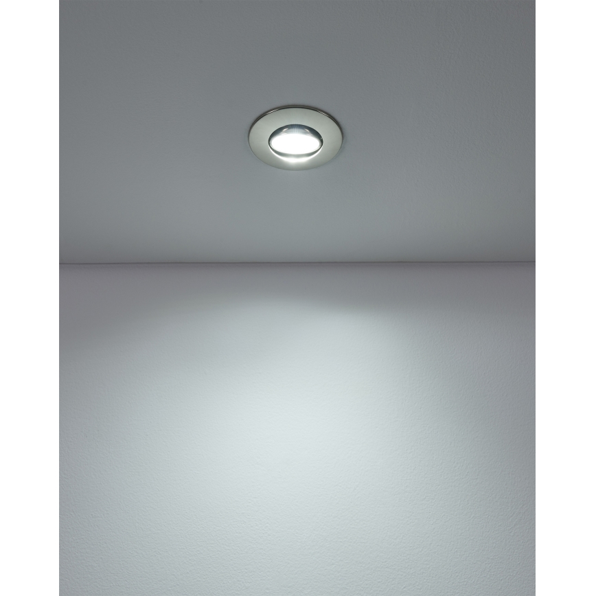 Eglo - Setti 10 kpl LED-uppovalaisinta LED/4,9W/230V 2700/4000/6500K Ø 9 cm mattakromi