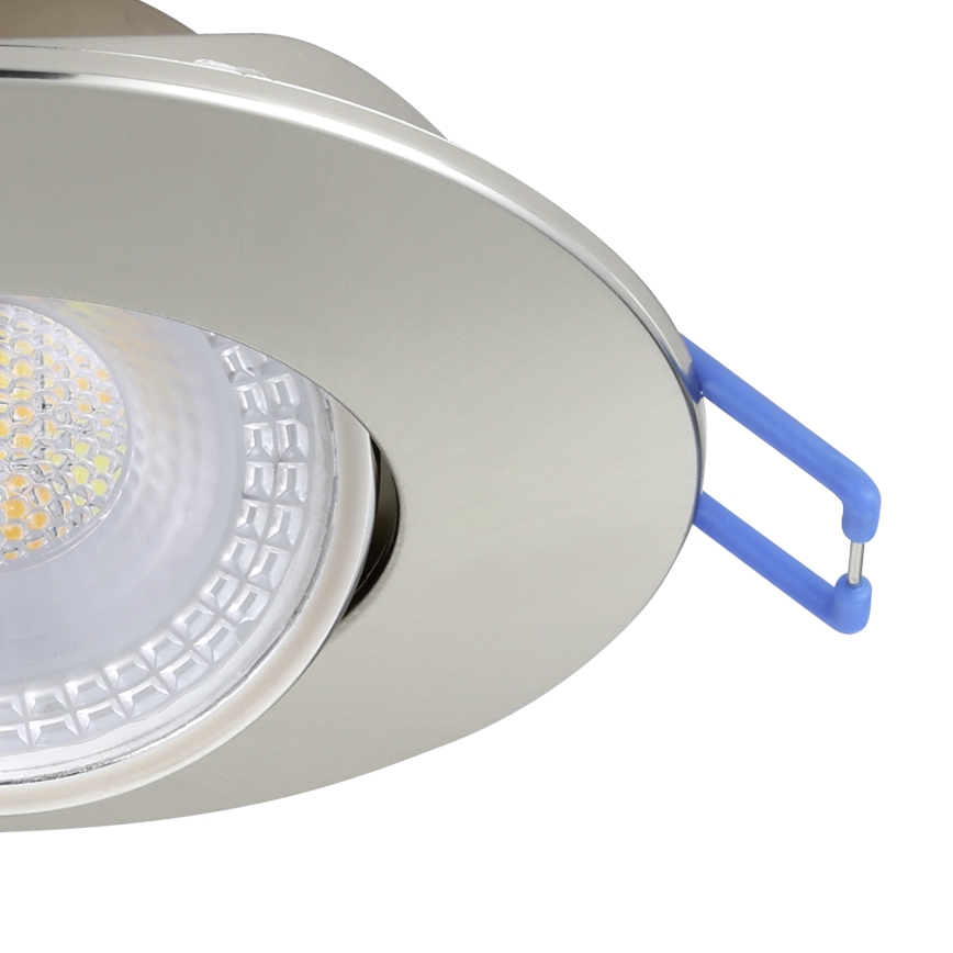 Eglo - Setti 10 kpl LED-uppovalaisinta LED/4,9W/230V 2700/4000/6500K Ø 9 cm mattakromi