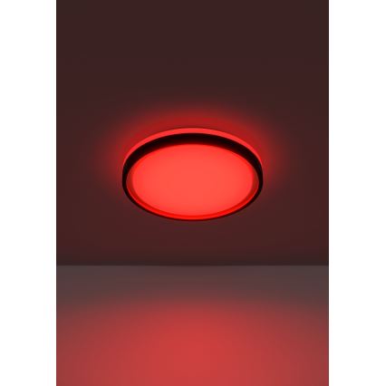 Eglo 300684 - LED RGBW himmennettävä kattovalaisin MALERAMARA-Z LED/14W/230V 2700-6500K halkaisija 35,7 cm musta/kulta + kauko-ohjain