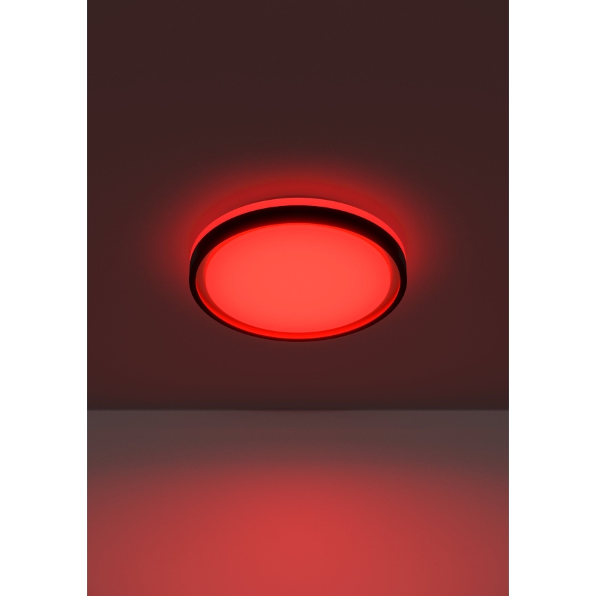 Eglo 300684 - LED RGBW himmennettävä kattovalaisin MALERAMARA-Z LED/14W/230V 2700-6500K halkaisija 35,7 cm musta/kulta + kauko-ohjain