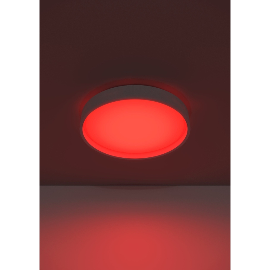 Eglo 300686 - LED RGBW himennettävä kattovalaisin MASSIGNANO-Z LED/18,5W/230V 2700-6500K halkaisija 40 cm valkoinen + kaukosäädin