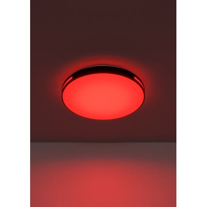 Eglo 300687 - LED RGBW Himennettävä kattovalaisin MONTEGRANARO-Z LED/18,5W/230V 2700-6500K halkaisija 39,4 cm musta + kaukosäädin