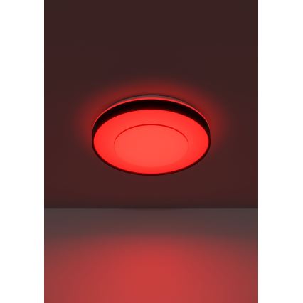 Eglo 300688 - LED RGBW Himennettävä kattovalaisin MONTERIGGIONI-Z LED/18,5W/230V 2700-6500K Ø 38,4 cm musta + kaukosäädin