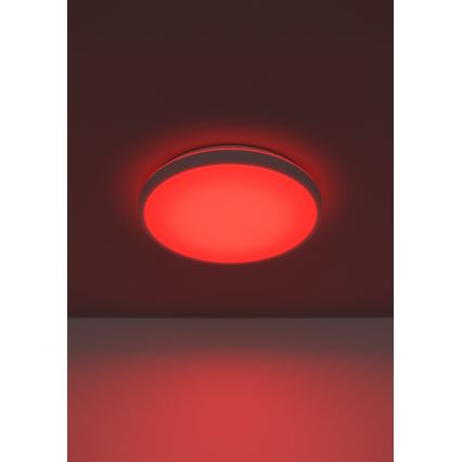 Eglo 300689 - LED RGBW himmennettävä kattovalaisin MONTARELLINO-Z LED/18,5W/230V 2700-6500K halkaisija 38,7 cm valkoinen + kaukosäädin