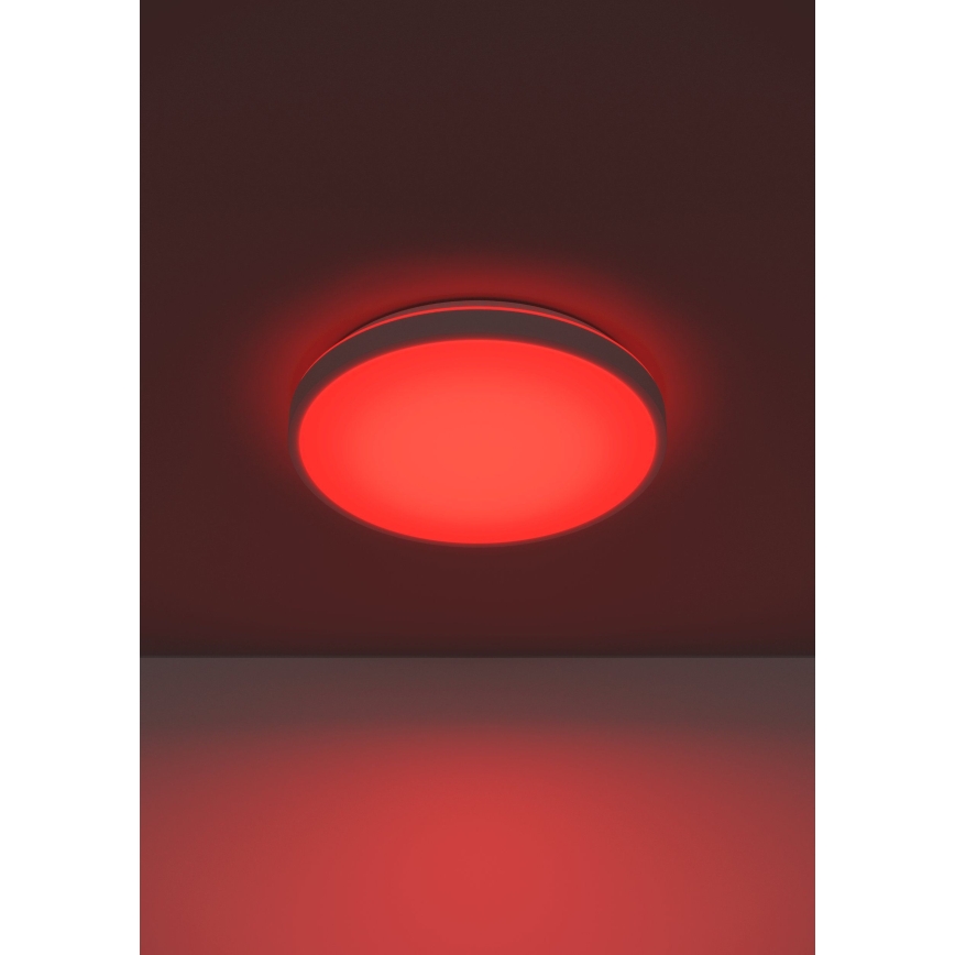 Eglo 300689 - LED RGBW himmennettävä kattovalaisin MONTARELLINO-Z LED/18,5W/230V 2700-6500K halkaisija 38,7 cm valkoinen + kaukosäädin