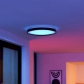 Eglo 300692- LED RGBW-himmennettävä kattovalaisin MOZONCILLO-Z LED/28,3W/230V 2700-6500K Ø 48,4 cm musta + kaukosäädin