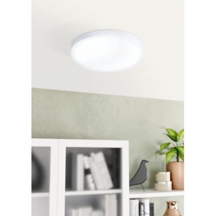 Eglo - LED-kattovalaisin kylpyhuoneeseen, 20,5 W/230 V, IP44, valkoinen, Ø 28,5 cm