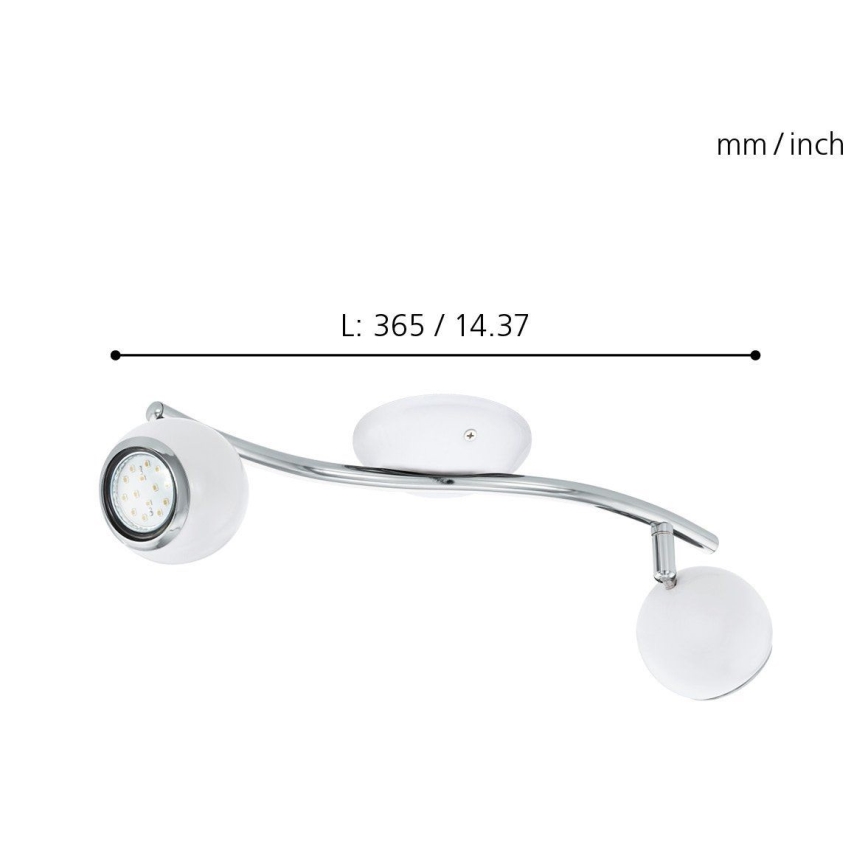 EGLO 31002 - LED-kohdevalaisin BIMEDA 2xGU10/3W LED