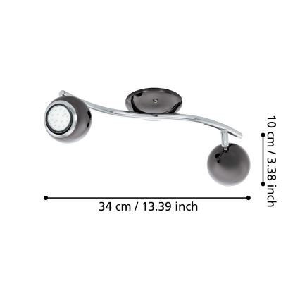 EGLO 31006 - LED-kohdevalaisin BIMEDA 2xGU10/3W LED