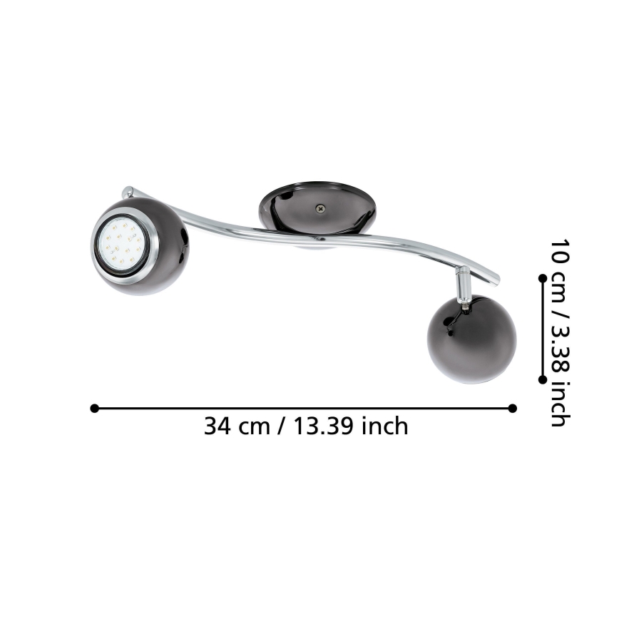 EGLO 31006 - LED-kohdevalaisin BIMEDA 2xGU10/3W LED