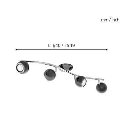 EGLO 31008 - LED-kohdevalaisin BIMEDA 4xGU10/3W LED