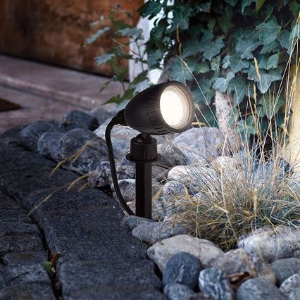 Eglo 31028 - Setti 3x LED RGBW ulkovalaisin NEMA-C 1xGU10/5W/230V 2700-6500K IP44 musta + kaukosäädin