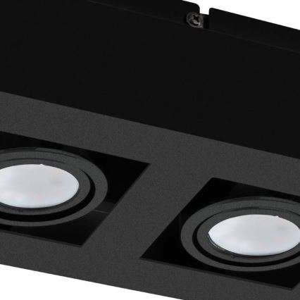 Eglo 31063 - LED-kohdevalaisin MENDOZA 2xLED/4,7W/230V 3000K musta
