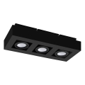 Eglo 31064 - LED-kohdevalaisin MENDOZA 3xLED/4,7W/230V 3000K musta