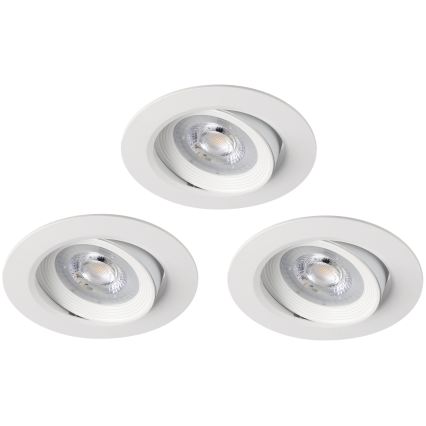 Eglo 31162 - 3 kpl himmennettävää LED-upotettavaa alasvalaisinta SARTIANO LED/3,5W/230V IP23 valkoinen