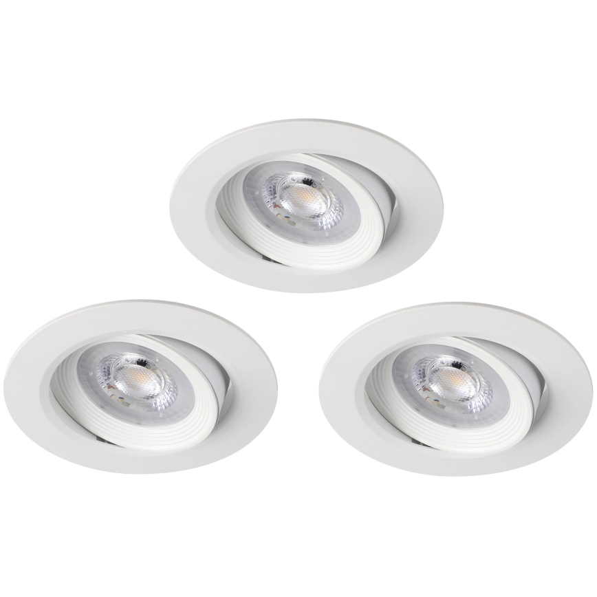 Eglo 31162 - 3 kpl himmennettävää LED-upotettavaa alasvalaisinta SARTIANO LED/3,5W/230V IP23 valkoinen