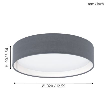 Eglo - LED-kattovalaisin 1xLED/12W/230V